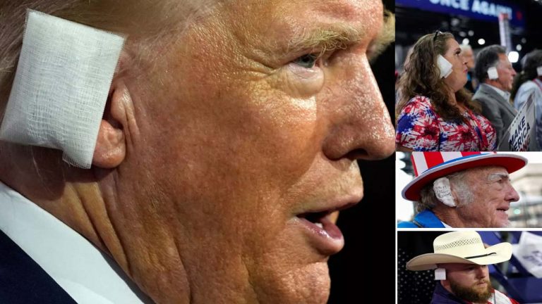 Trump: కాల్పుల తర్వాత ట్రంప్‌కు భారీగా పెరిగిన మద్దతు.. చెవికి బ్యాండేజీలతో సపోర్టు