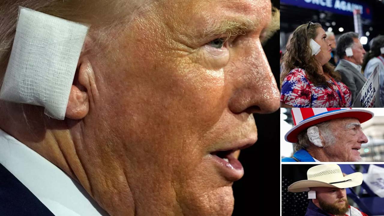 Trump: కాల్పుల తర్వాత ట్రంప్‌కు భారీగా పెరిగిన మద్దతు.. చెవికి బ్యాండేజీలతో సపోర్టు