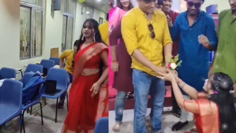 Love Proposal Video: వాటే లవ్ ప్రపోజల్.. ప్రేమ కోసం అమ్మాయి మోకరిల్లింది! ఇలాంటివి నా లైఫ్‌లో కూడా..