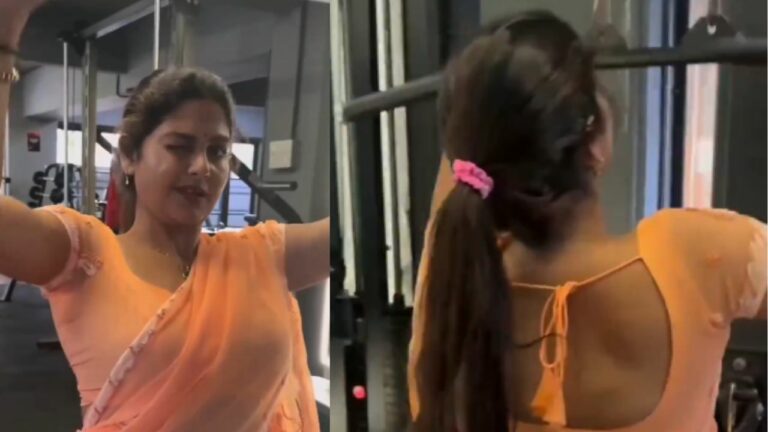 Gym Viral Video: శారీలో సూపర్‌గా వర్కౌట్స్.. యువతి కన్ను గీటుకు పడిపోవాల్సిందే!