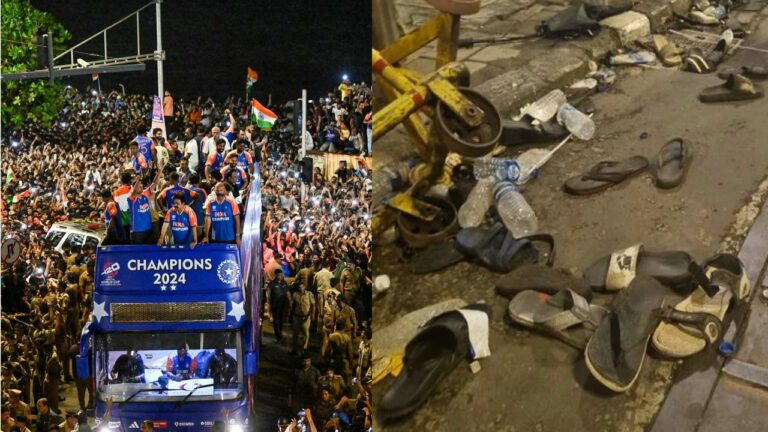 Team India rally effect: ముంబైలో భారీగా చెత్త.. శుభ్రం చేయడానికి కార్మికులకు ఇక్కట్లు