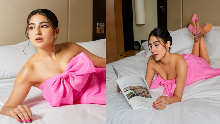 Sara Ali Khan: పింక్ డ్రెస్సులో పరువాలు వలకబోస్తున్న సారా అలీ ఖాన్