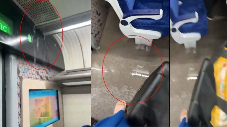 Vande Bharat: వందే భారత్ రైలు పైకప్పు నుంచి నీరు.. వీడియో వైరల్