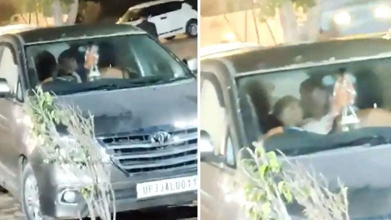 Viral Video: అరె ఏంట్రా ఇది.. ఇద్దరు యువతులతో ఒకేసారి కారులో సరసాలు!