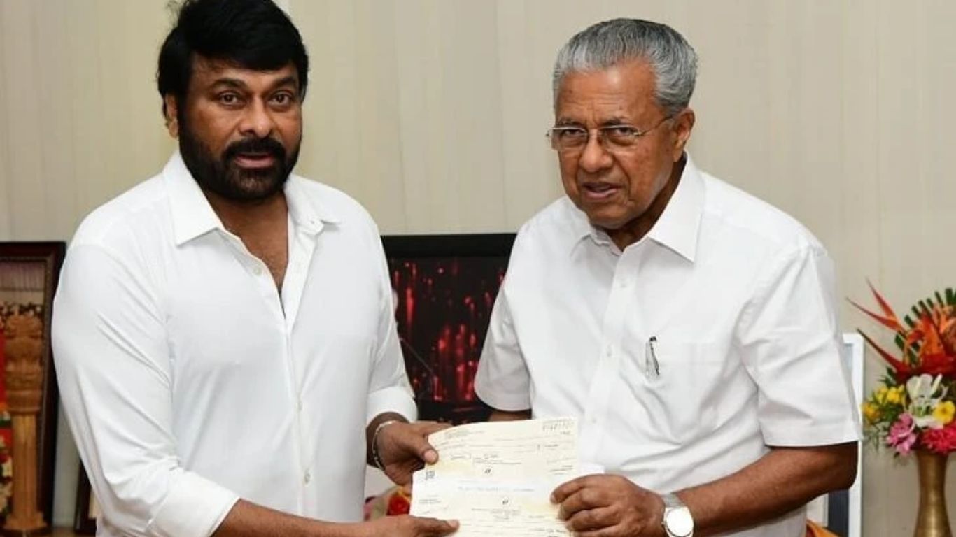 Wayanad Landslides: కేరళ ముఖ్యమంతికి కోటి రూపాయల చెక్‌ అందించిన మెగాస్టార్ చిరు ..