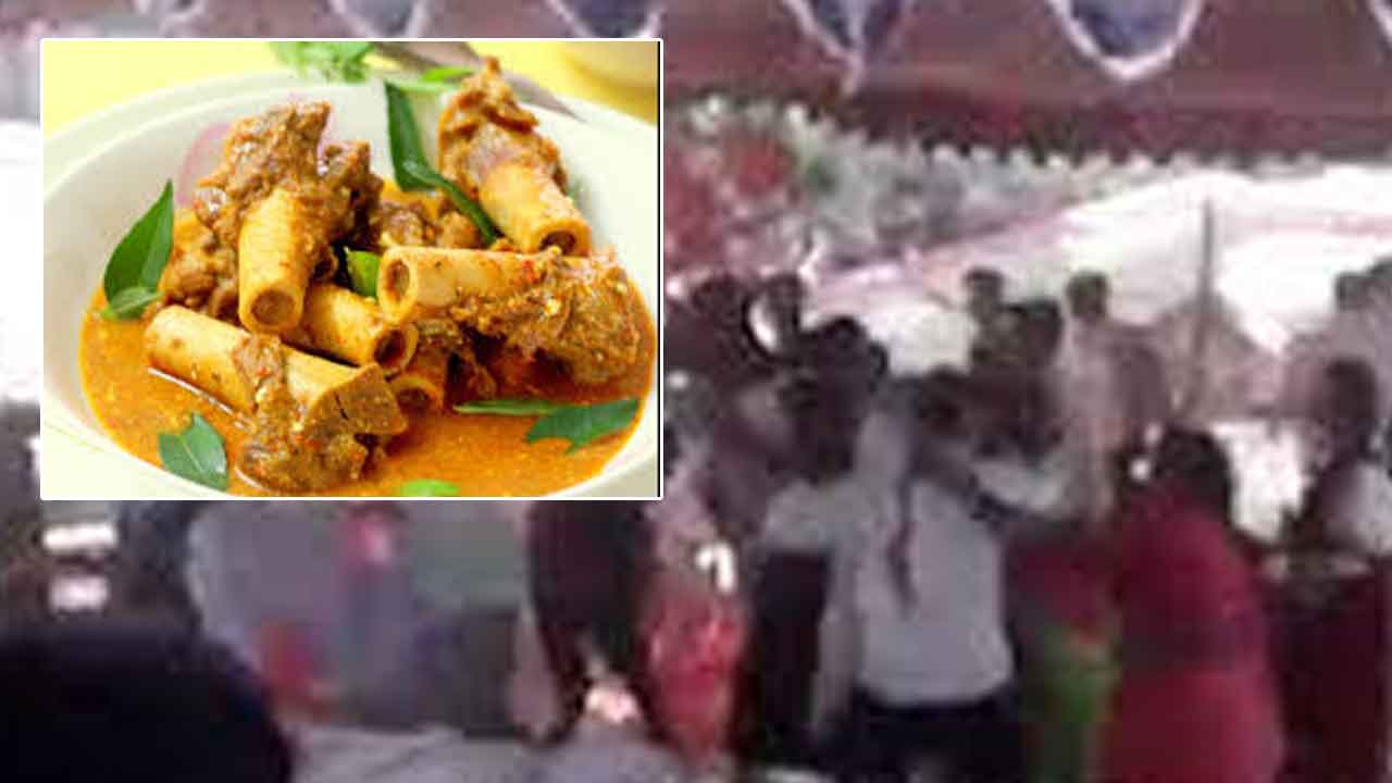Fight For Mutton Curry: పెళ్లి విందులో ‘మటన్’ పంచాయతీ.. గరిటెలు, రాళ్లు, కర్రలతో దాడి.. పరస్పరం కేసులు..