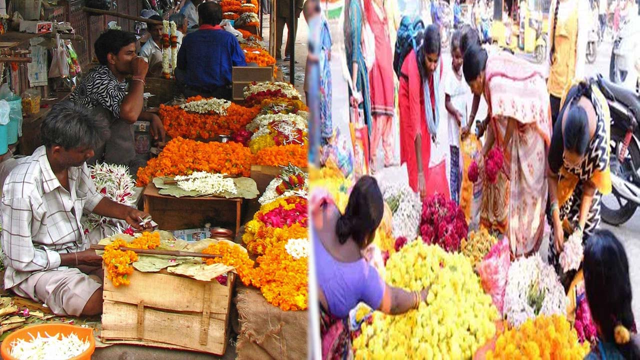 Flowers Price: శ్రావణ మాసం ఎఫెక్ట్.. కొండెక్కిన పూల ధరలు