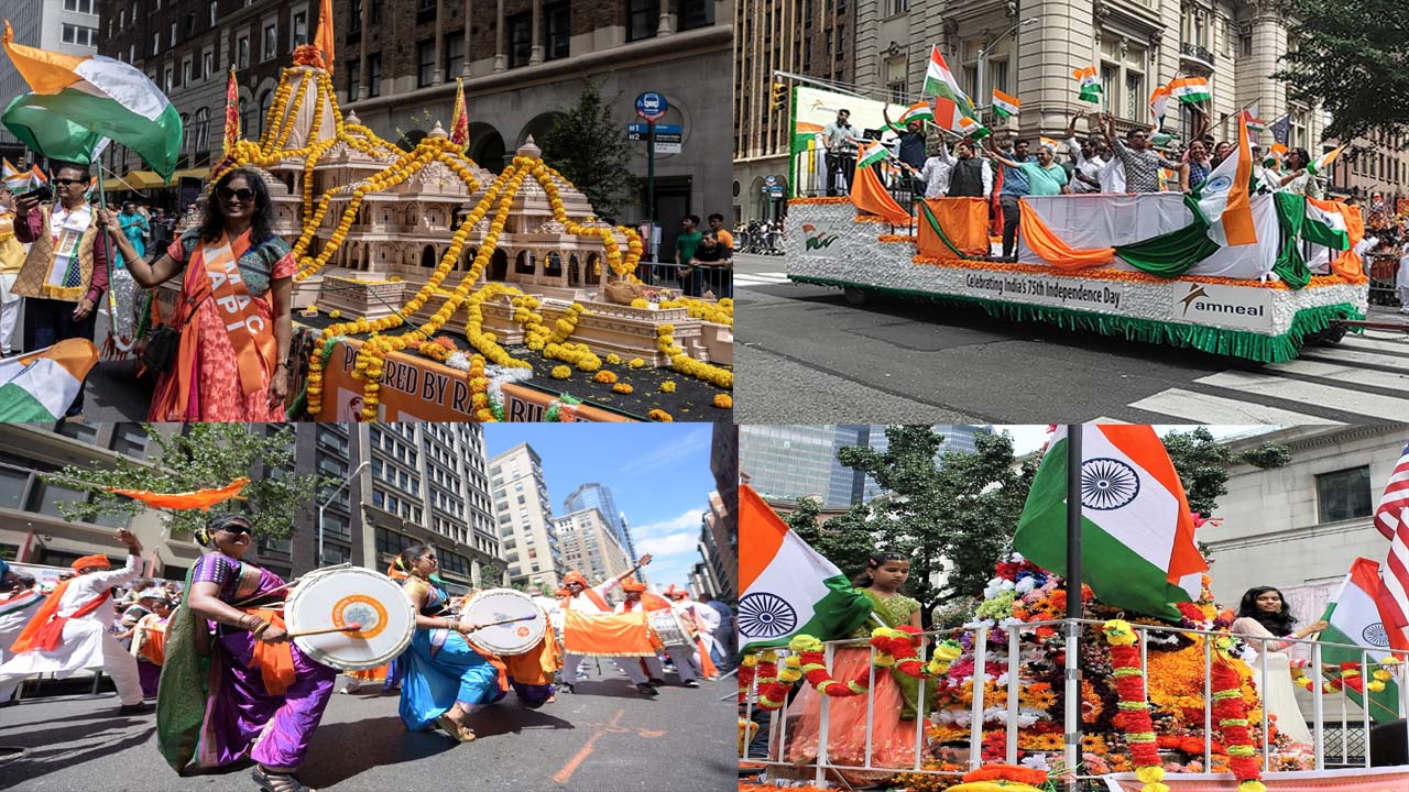 India Day Parade: అంగరంగ వైభవంగా న్యూయార్క్ లో ‘ ఇండియా డే పరేడ్ ‘ వేడుకలు..