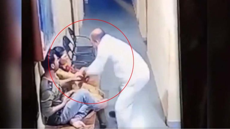 Maharashtra video: పోలీస్ స్టేషన్‌లో బీజేపీ నేత వీరంగం.. మహిళపై దాడి