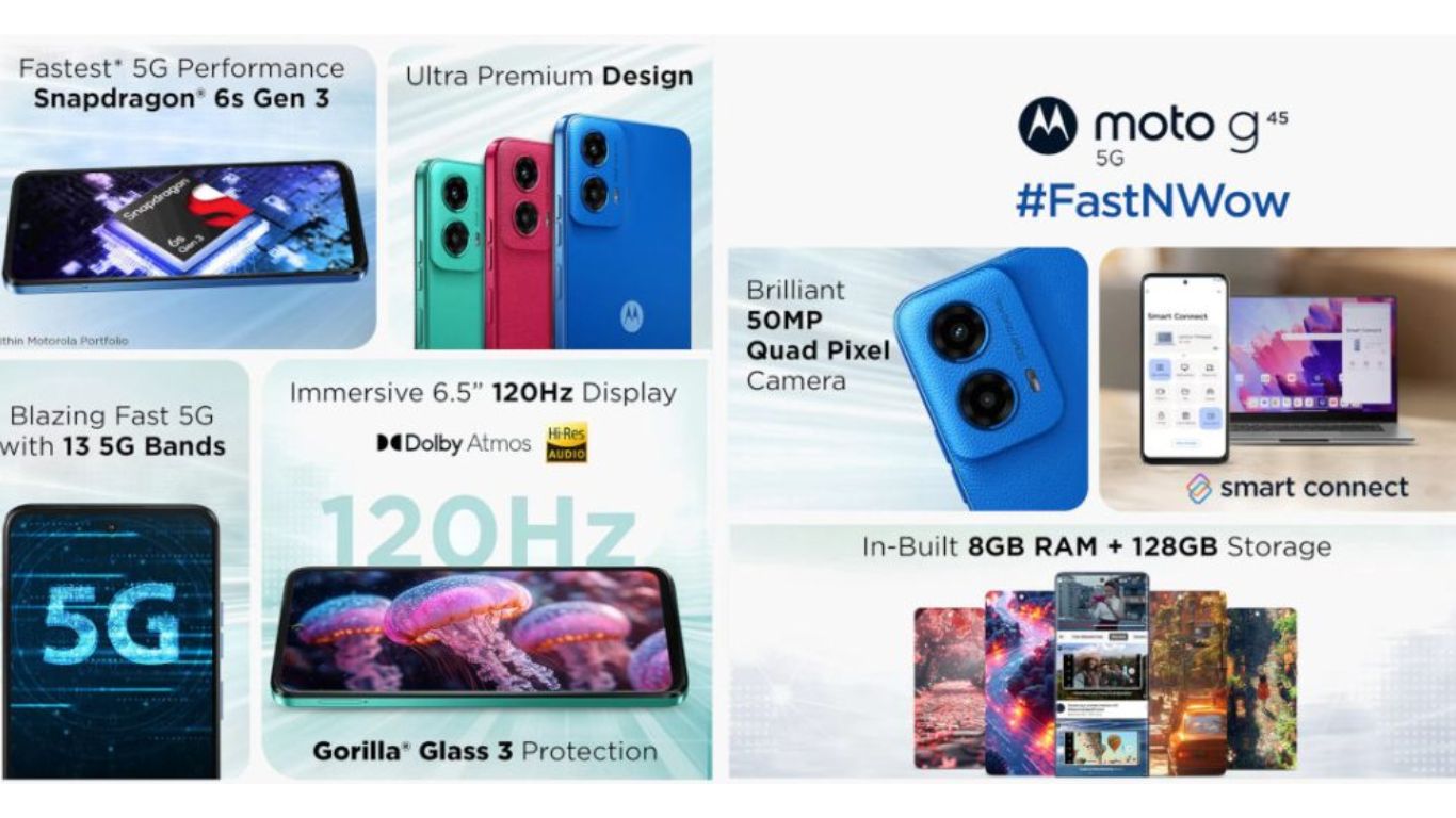 Moto G45 5G: మిడ్ రేంజ్ లో కొత్త 5G స్మార్ట్‌ఫోన్ తీసుకరాబోతున్న మోటరోలా..