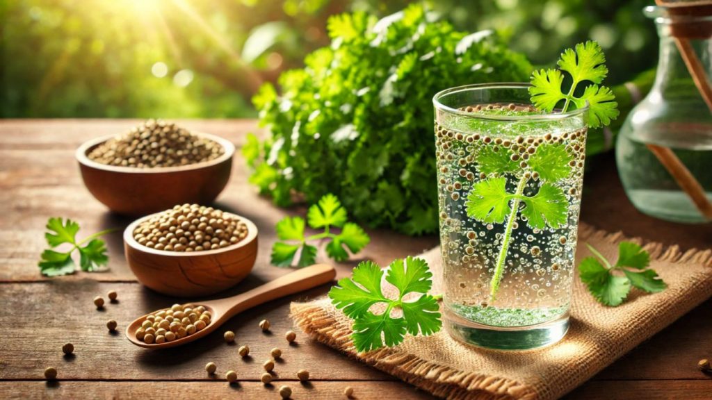 Soaked Coriander Seeds Water