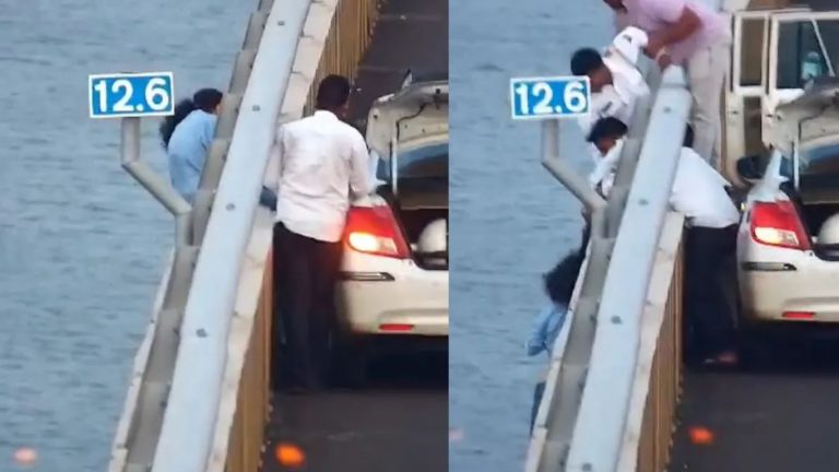 Suicide Attempt: అటల్‌ సేతు బ్రిడ్జిపై ఆత్మహత్యాయత్నానికి పాల్పడ్డ మహిళ.. పోలీసుల రాకతో..?