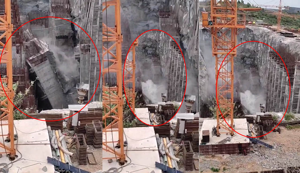 Sunkishala: విరిగిపడ్డ సుంకిశాల రిటైనింగ్ వాల్.. త్రుటిలో తప్పిన ప్రమాదం..