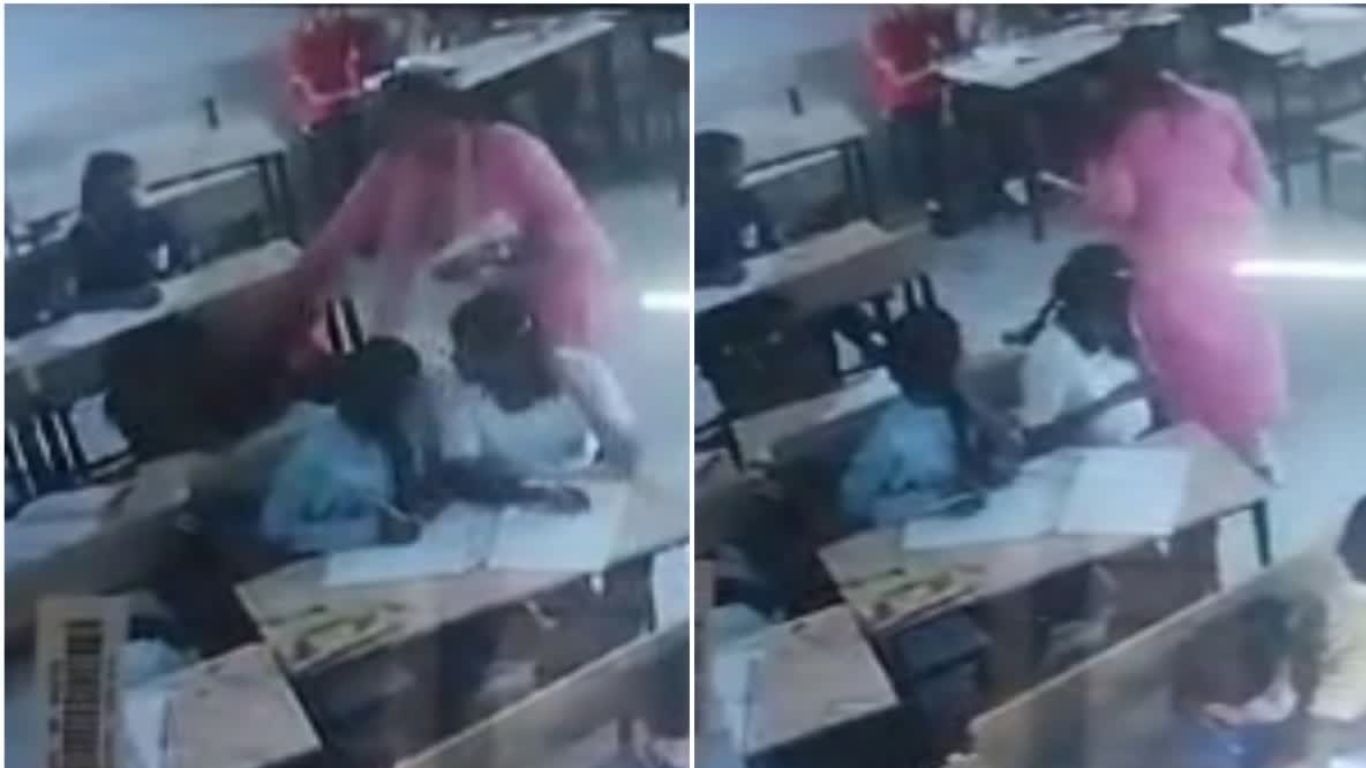 Teacher Harassment: విద్యార్థినిపై విరుచుకపడ్డ టీచర్.. జుట్టు పట్టుకుని..?