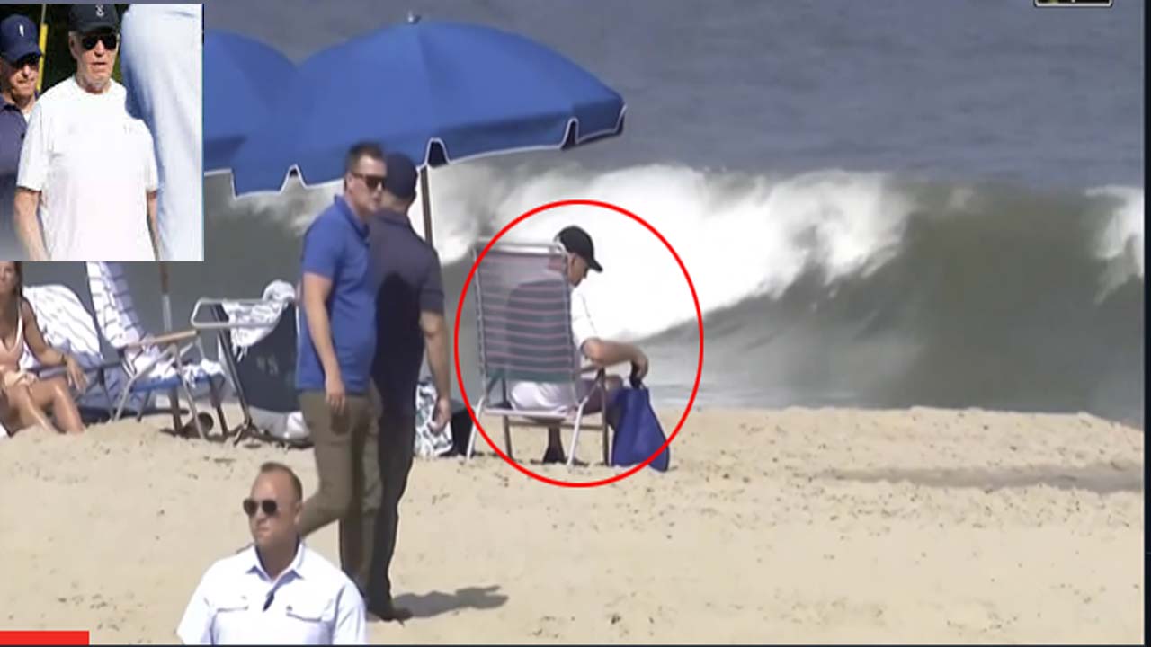 US: బీచ్‌ ఒడ్డున హాయిగా రిలాక్స్ అయిన అధ్యక్షుడు జో బైడెన్.. వీడియో వైరల్