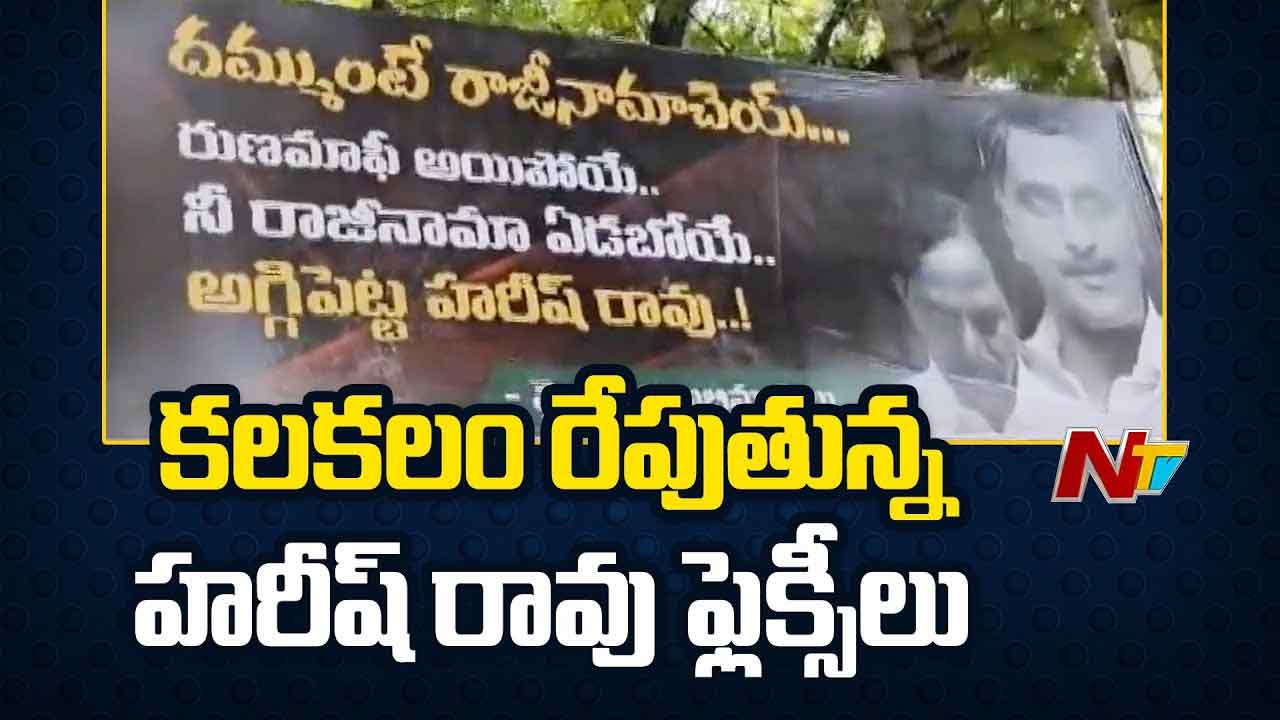 Harish Rao : కలకలం రేపుతున్న హరీష్ రావు ఫ్లెక్సీలు