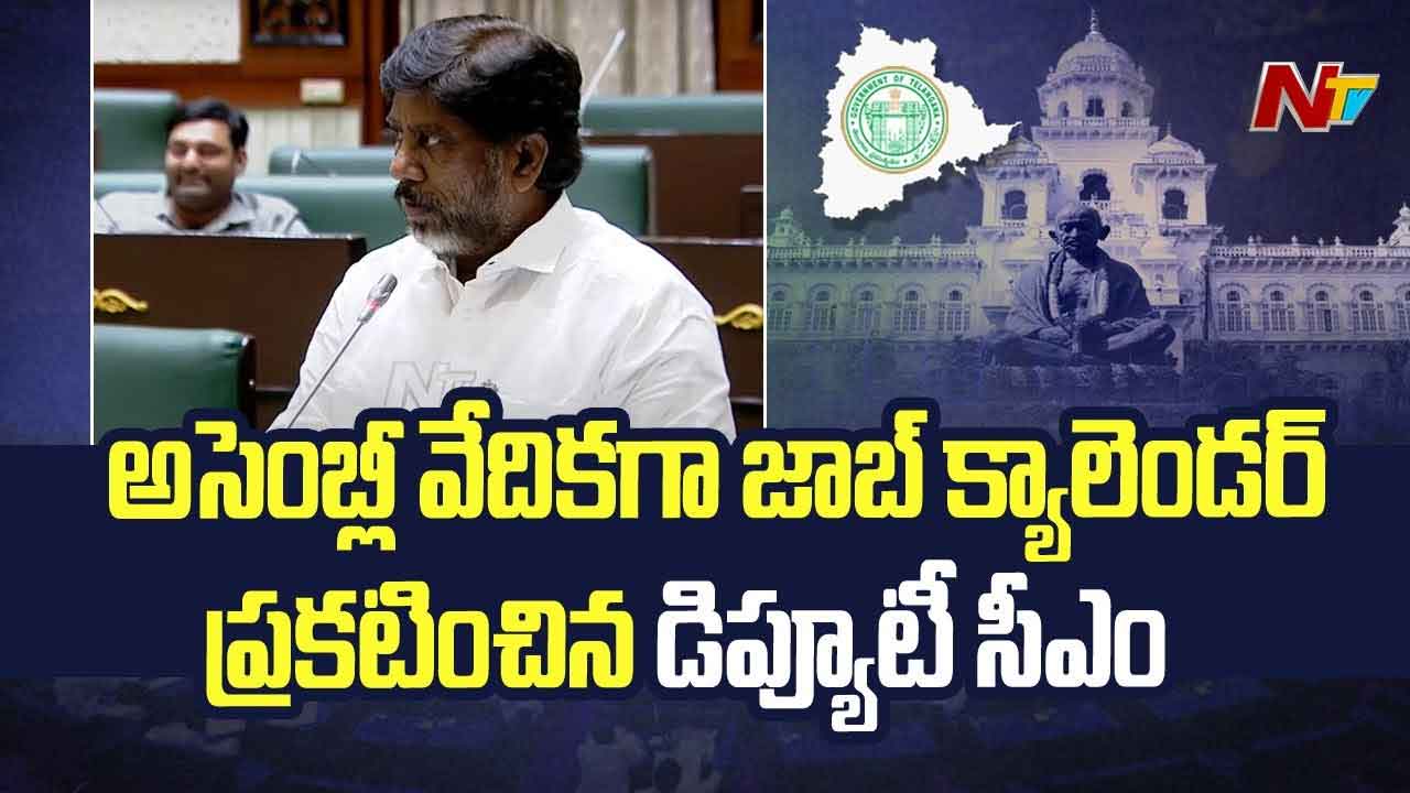 Bhatti Vikramarka : అసెంబ్లీ వేదికగా జాబ్‌ క్యాలెండర్‌ ప్రకటించిన భట్టి విక్రమార్క