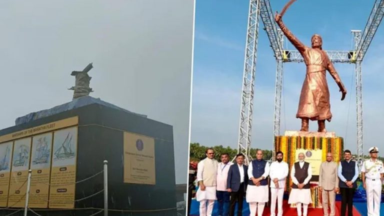 Shivaji Maharaj Statue: శివాజీ మహారాజ్ విగ్రహం కూలిపోవడంపై నౌకాదళం దర్యాప్తు.. కాంట్రాక్టర్‌పై కేసు నమోదు..!