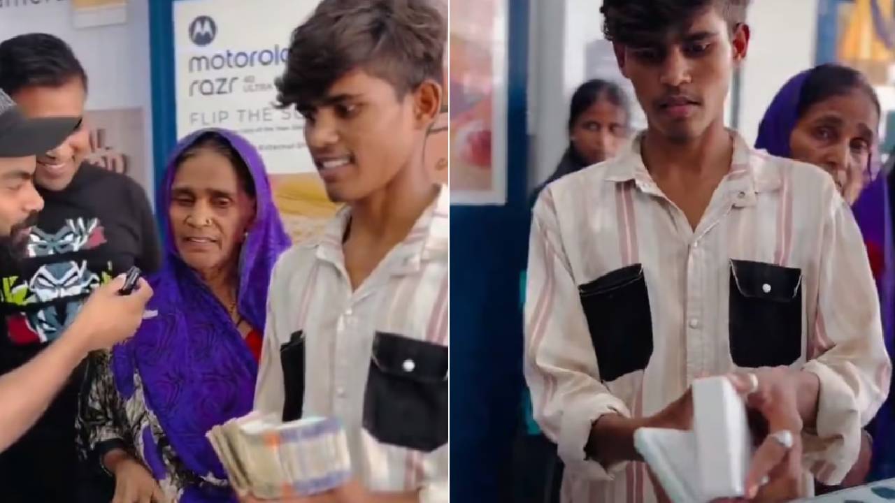 iPhone: ఐఫోన్ కోసం కొడుకు బ్లాక్‌మెయిల్.. గుడి ముందు పూలు అమ్ముకునే తల్లి వీడియో వైరల్..