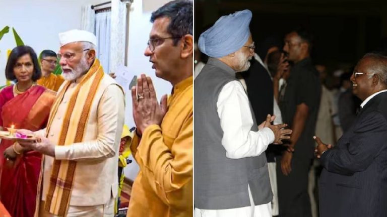 BJP: సీజేఐ ఇంట్లో “గణపతి పూజ”కు పీఎం మోడీ.. విమర్శలకు “ఇఫ్తార్ విందు”తో బీజేపీ సమాధానం..