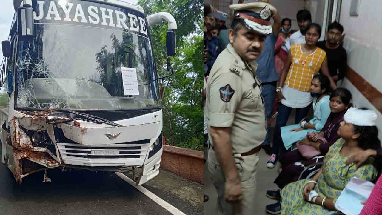 Vizag: కైలాసగిరి వద్ద పర్యాటకుల బస్సుకు ప్రమాదం