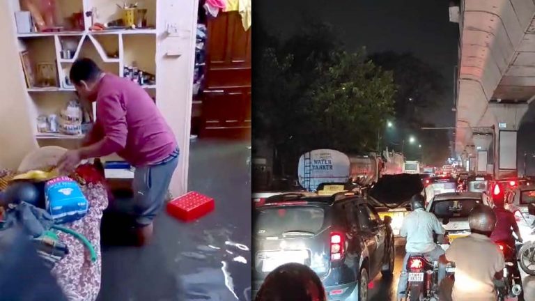 Hyderabad Rains: రోడ్లను ముంచిన వరద.. లోతట్టు ప్రాంతాల ఇళ్లలోకి నీళ్లు..