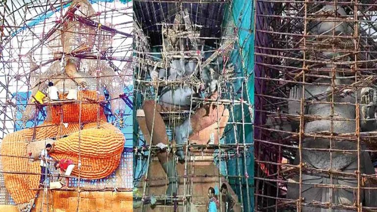 Jaggery Ganapati: గాజువాకలో 70 అడుగుల గణపతి.. 18 టన్నుల బెల్లంతో..