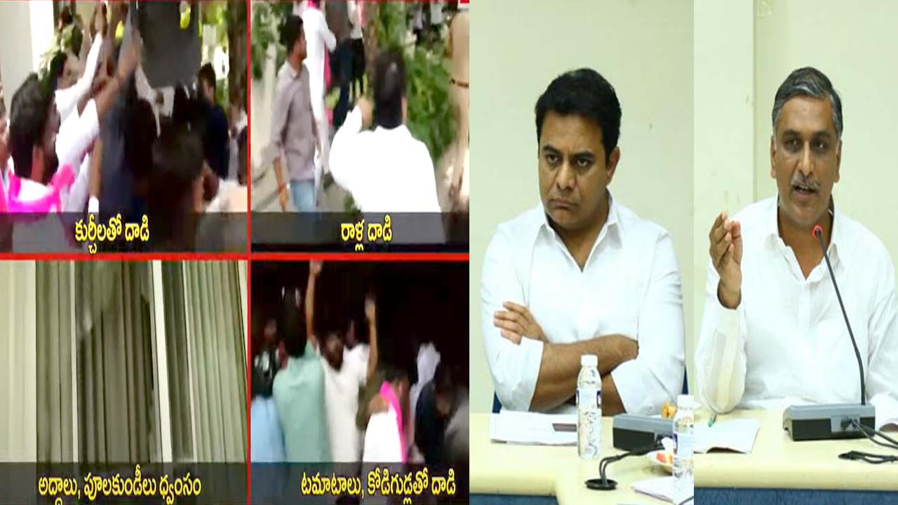 BRS Leaders: కౌశిక్ రెడ్డి ఇంటిపై దాడి.. కేటీఆర్, హరీష్ రావు ఆగ్రహం..