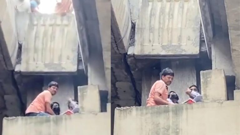 Noida: వెరీ లక్కీ.. కారు బైక్‌ను ఢీకొనడంతో ఎలివేటెడ్ పిల్లర్‌పై వచ్చి పడ్డ యువతి (వీడియో)