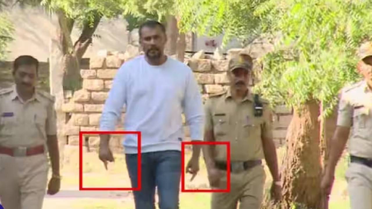 Darshan: జైల్లో ఉన్నా కొవ్వు కరగలేదే.. మీడియాకు మధ్య వేలు చూపించిన దర్శన్?