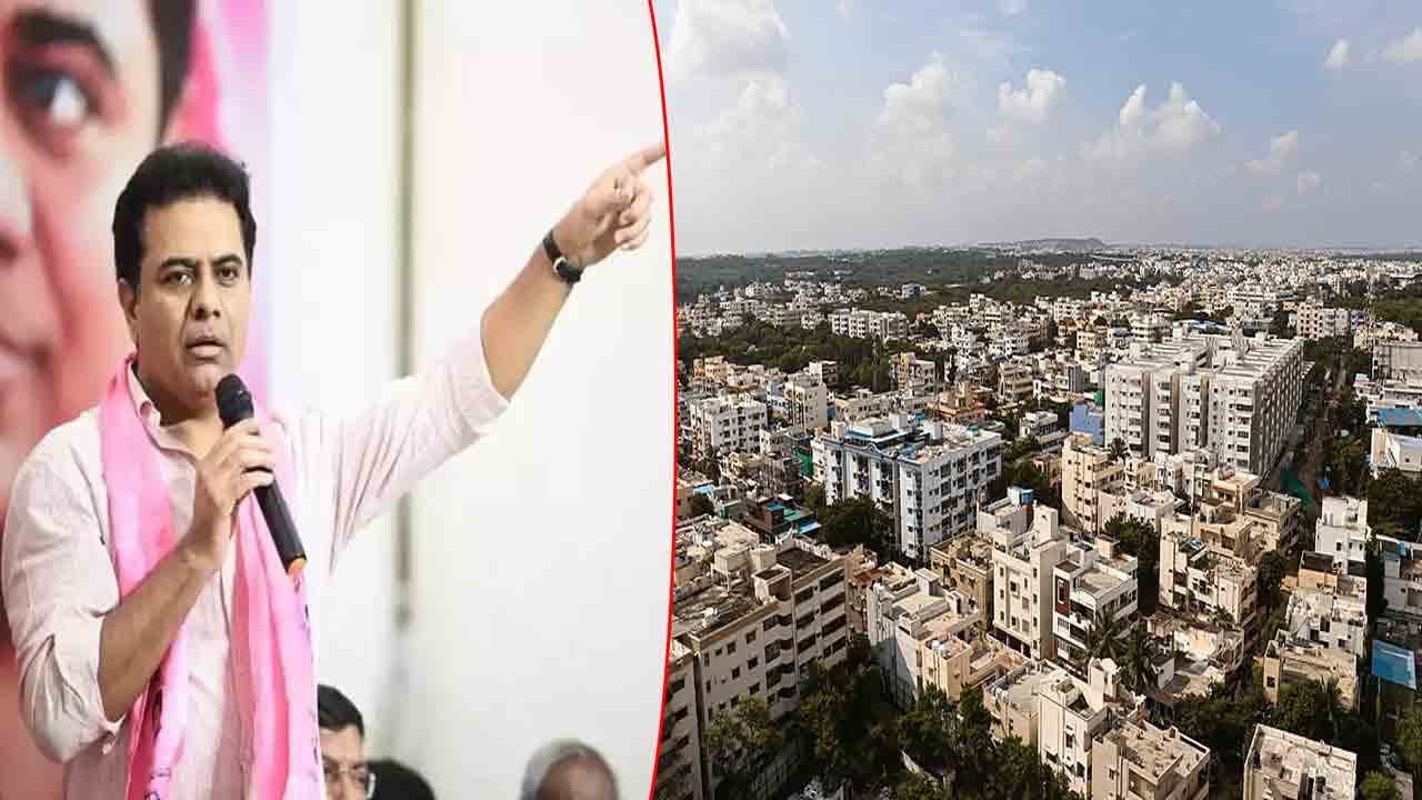 KTR: హైదరాబాద్⁬లో భారీగా పడిపోయిన ఇళ్ల అమ్మకాలు..