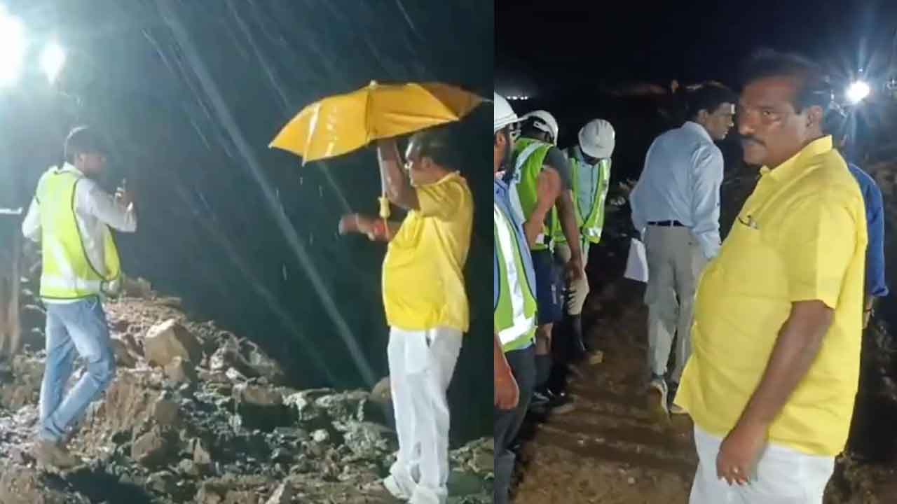 Nimmala Ramanaidu : భారీ వర్షం.. ఉధృతంగా గాలి వీస్తున్నా.. బుడమేరు గండ్ల పూడిక పనుల్లో నిమ్మల రామానాయుడు