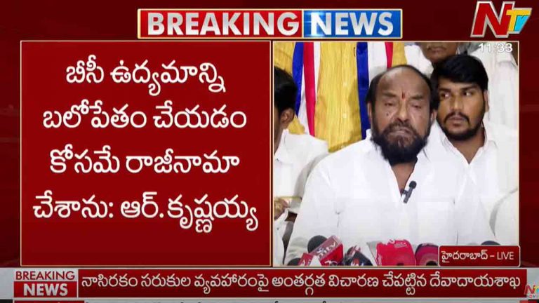 Krishnaiah: బీసీ ఉద్యమాన్ని బలోపేతం చేయడం కోసమే రాజీనామా చేశా..