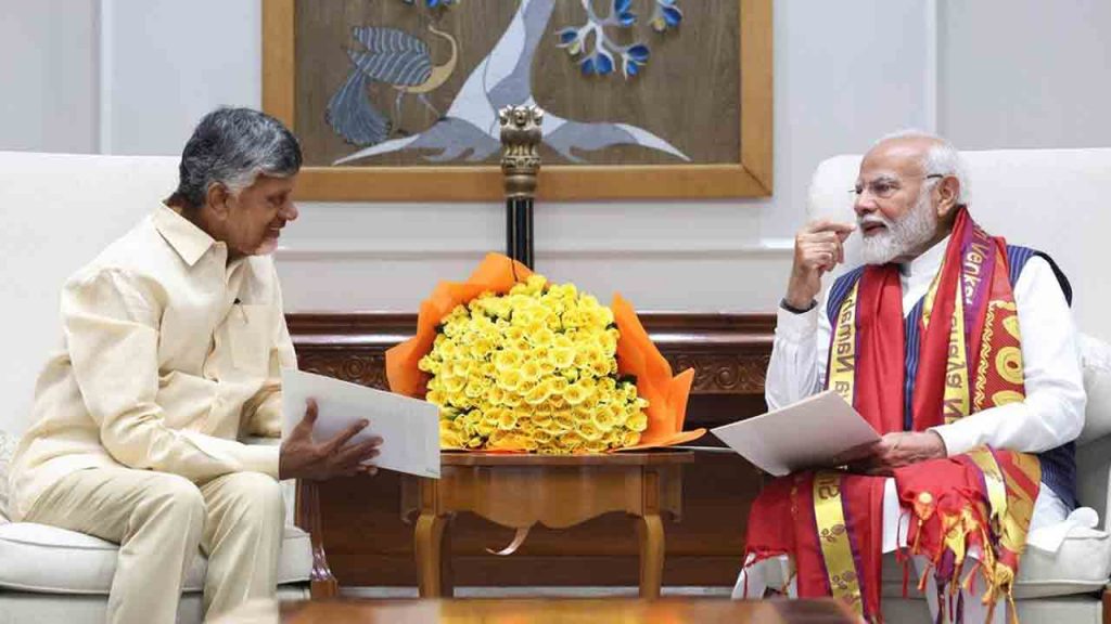 Ap Cm Chandrababu Met Pm Mo