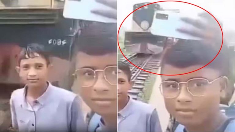 Bangladesh: రైల్వేట్రాక్ పక్కన సెల్ఫీలు.. వేగంగా ట్రైన్ రావడంతో..! వీడియో వైరల్