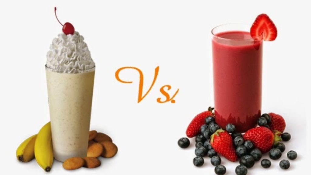 Milkshake Vs Fruit Juice