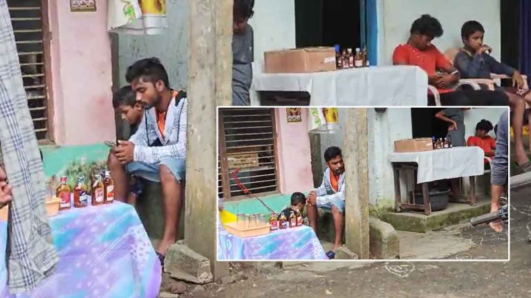 Tanuku: సంతలో మద్యం విక్రయాలు.. వీడియో వైరల్‌ కావడంతో..!