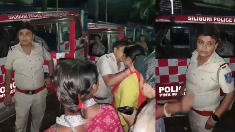 Police Lip Kiss: మద్యం మత్తులో నడిరోడ్డుపై బాలికకు లిప్‌కిస్ ఇచ్చిన మహిళా పోలీస్