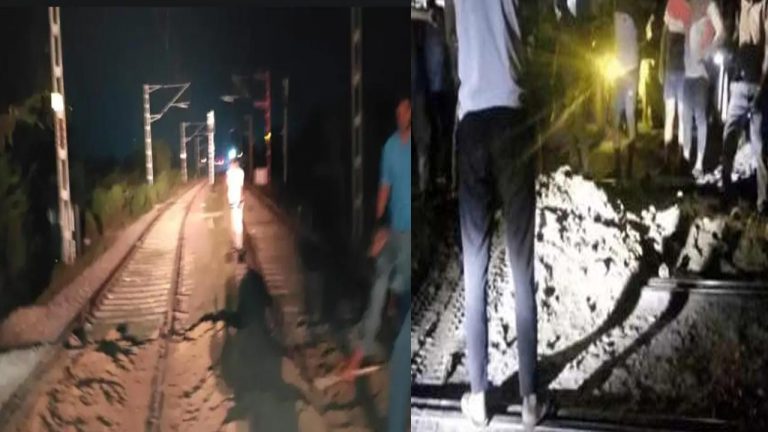 Raebareli: యూపీలో రైళ్లను పట్టాలు తప్పించేందుకు కుట్ర.. రాయ్‌బరేలీలో ట్రాక్⁬పై ఇసుక కుప్ప