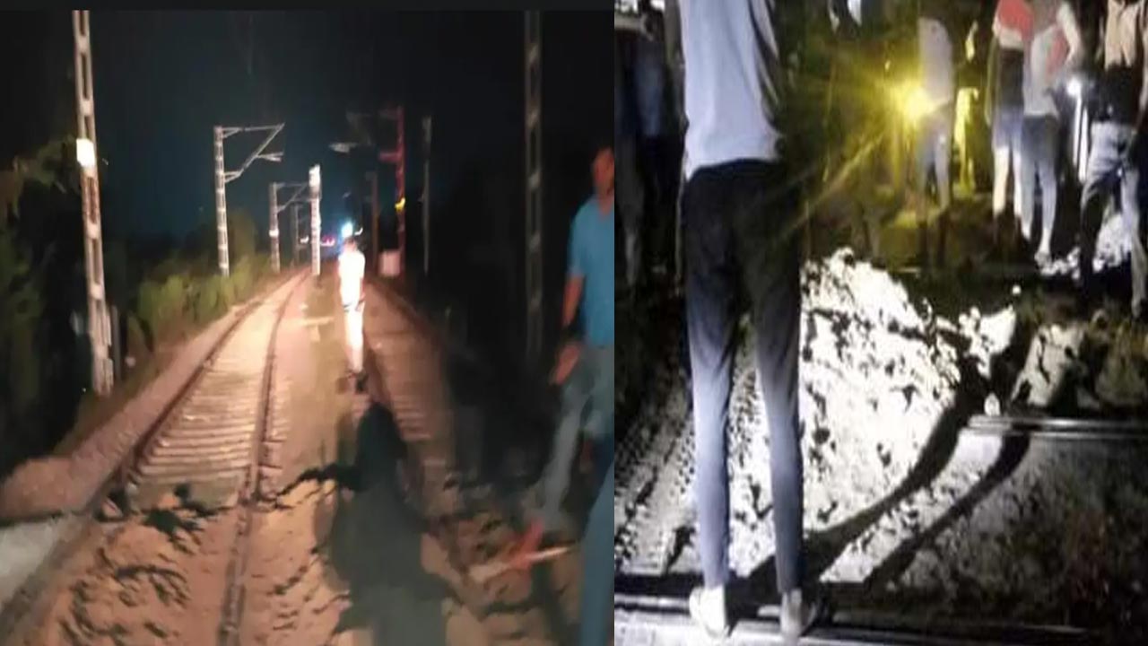 Raebareli: యూపీలో రైళ్లను పట్టాలు తప్పించేందుకు కుట్ర.. రాయ్‌బరేలీలో ట్రాక్⁬పై ఇసుక కుప్ప