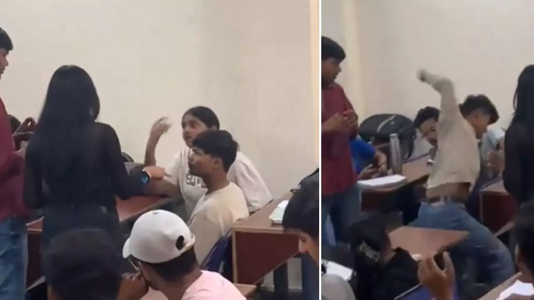 Viral Video: ఇద్దరు అమ్మాయిల మధ్య గొడవ.. వారి మధ్యలో నలిగిపోయిన అబ్బాయి ఏం చేశాడంటే..?