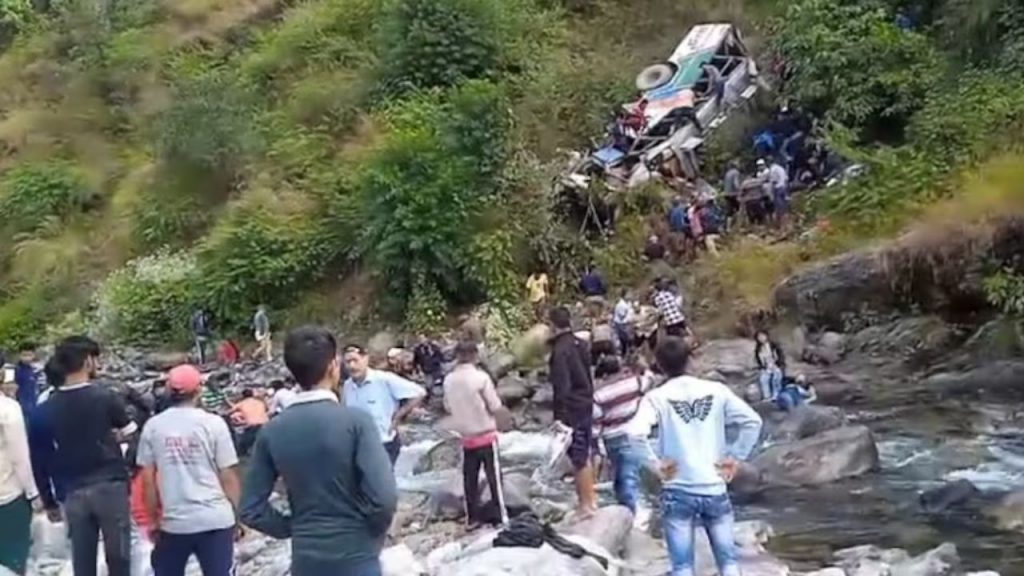 Bus Fall Into Ditch