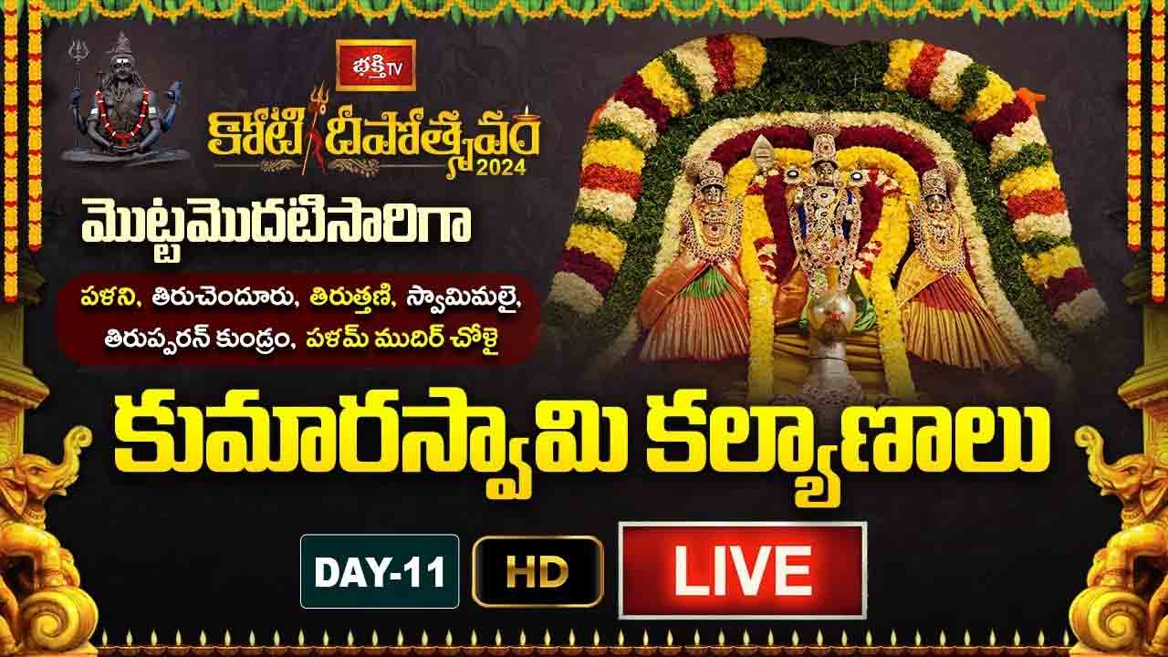 Koti Deepotsavam 2024 Day 11 LIVE: ఆరుపడైవీడు కుమారస్వామి కల్యాణాలు.. ప్రత్యక్షప్రసారం