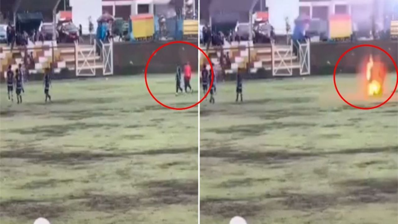 Lightning In Football Match: లైవ్ మ్యాచ్‌లో పిడుగుపాటు.. ఆటగాడు మృతి (వీడియో)