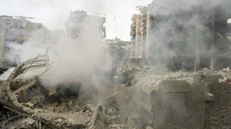 Israel Hezbullah Conflict : లెబనాన్‌పై ఇజ్రాయెల్ భారీ దాడి.. భారీ మొత్తంలో కూలిన భవనాలు.. 45 మంది మృతి