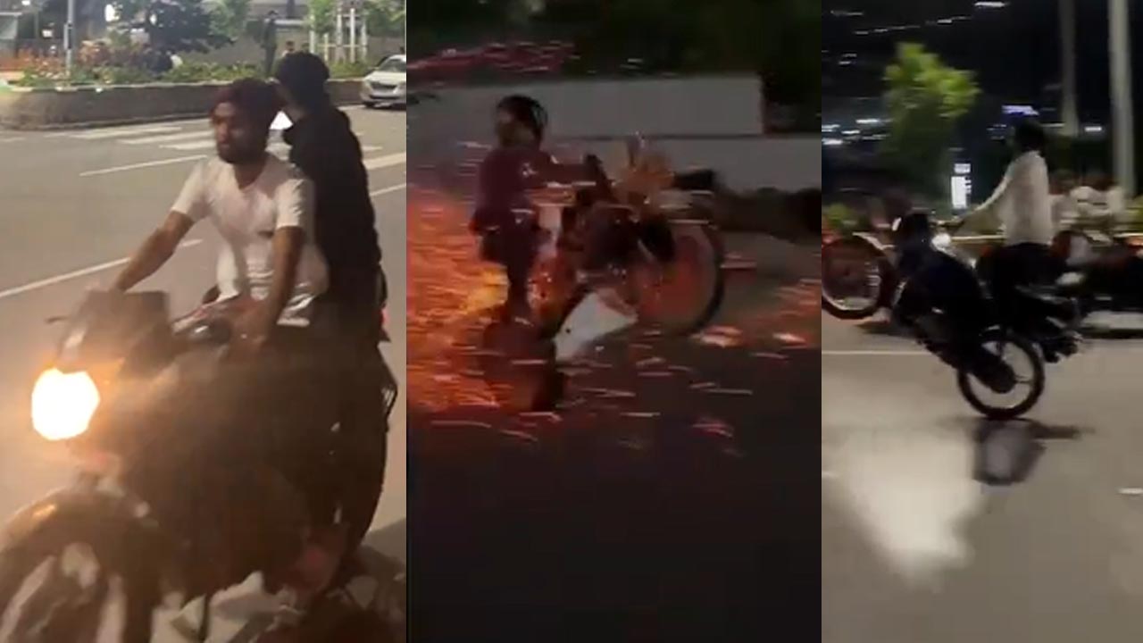 V.C. Sajjanar: క్రాకర్స్ కాలుస్తూ బైక్ పై స్టంట్ ఘటన.. సజ్జనార్ ట్వీట్ తో పది మందిపై కేసు..