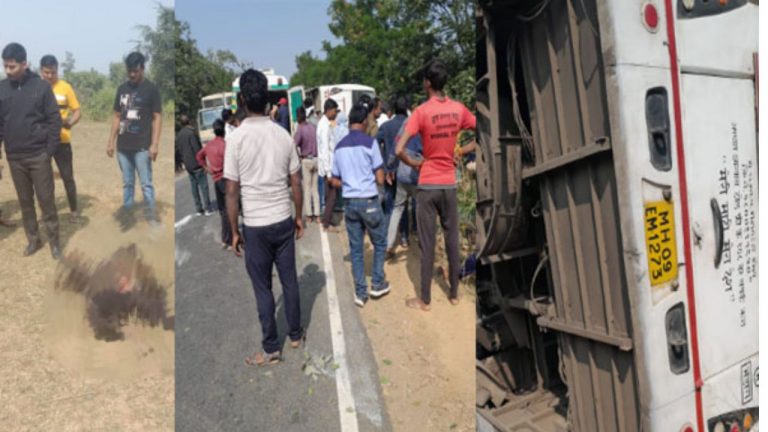 Bus Accident: రోడ్డుపై గింగిరాలు తిరిగిన బస్సు.. 9 మంది మృతి