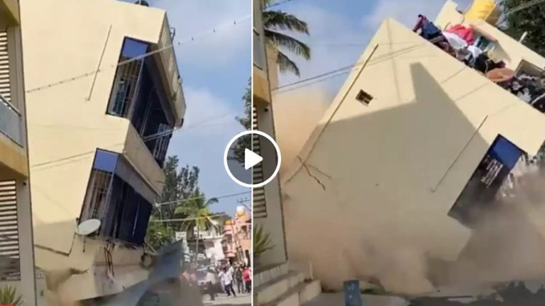 Bangalore KGF: కేజీఎఫ్‌లో కేవలం 5 సెకన్లకే కుప్పకులిన భవనం (వీడియో)