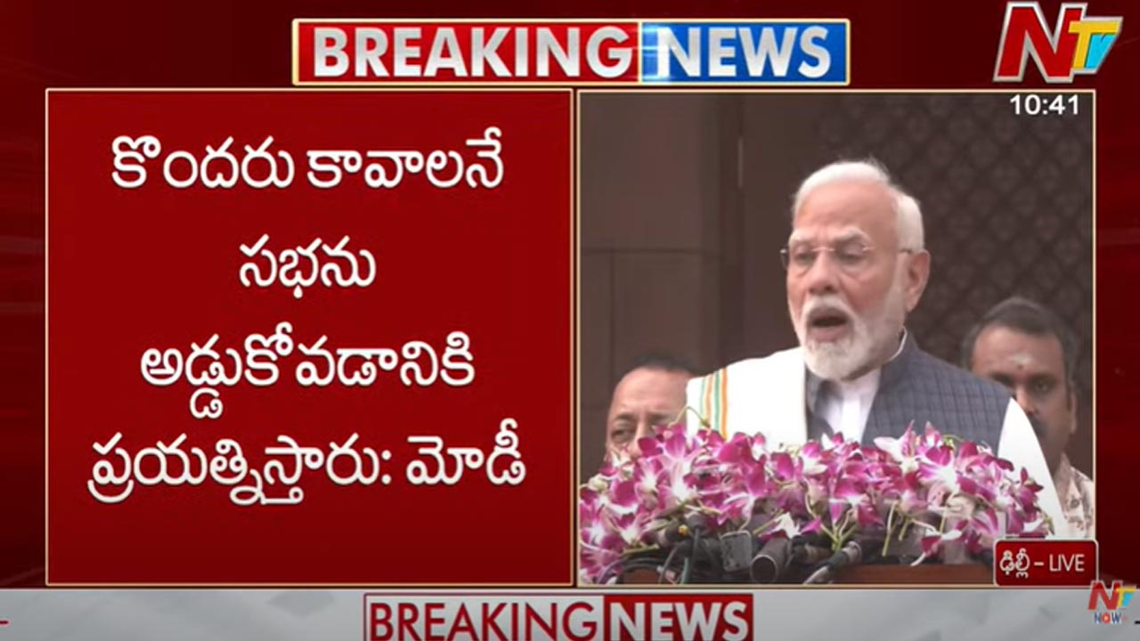 PM Modi: కొందరు కావాలనే సభను అడ్డుకోవడానికి ప్రయత్నిస్తున్నారు..