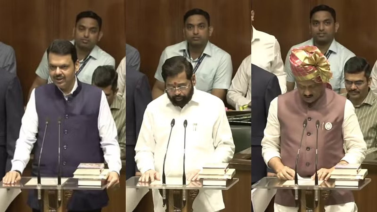Maharashtra: ఎమ్మెల్యేలుగా ప్రమాణ స్వీకారం చేసిన సీఎం, డిప్యూటీ సీఎంలు